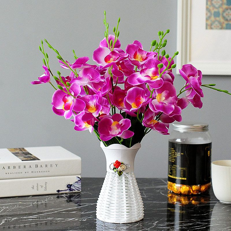 双花花篮客厅餐桌摆设年货花假花套装家居室内装饰品花赵之郑