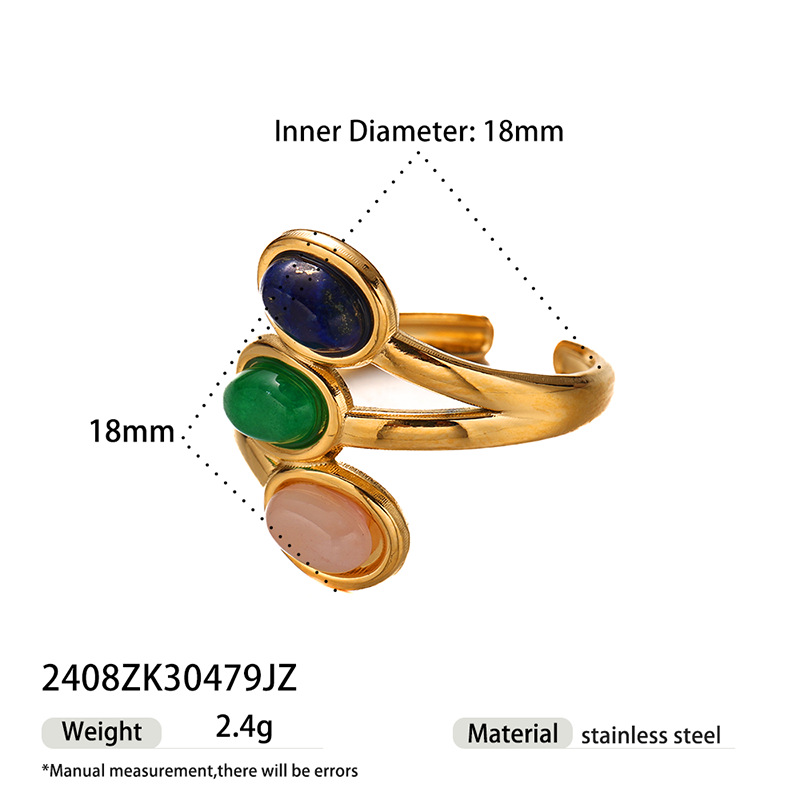 TENA Europa y América retro nicho español diseño de piedra natural anillo de mujer vintage corte joyas al por mayor