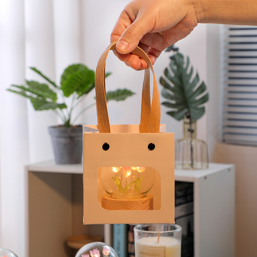 Cute Mini Tulip Night Lamp Desk Ornament DIY Material Kit Lantern Gift for Friends Women's Day