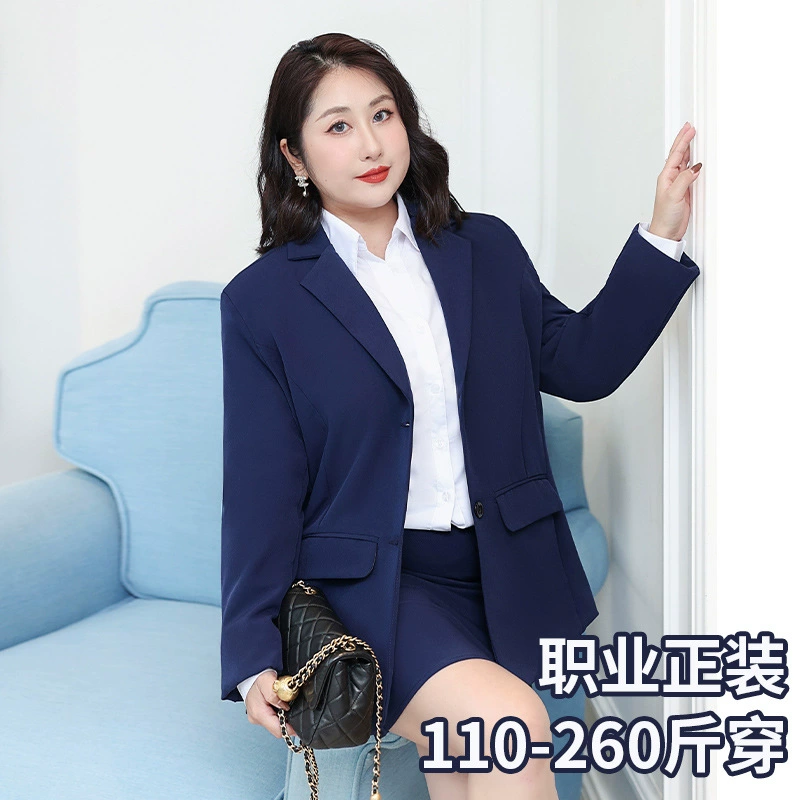 Пиджак больших размеров, деловая одежда, деловой костюм толщиной мм, рабочая одежда 100kg пиджак, женский костюм, весна 888