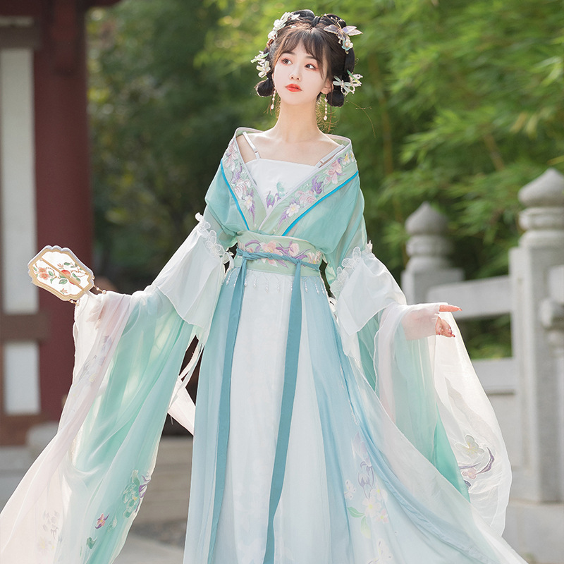 Han Yu Kui's Original Hanfu Women's Ancient Costume, Chinese Style Improved Version from the Wei, Jin, and Northern and Southern Dynasties, Super Fairy-Like Large-Sleeved Ruqun, Summer Style