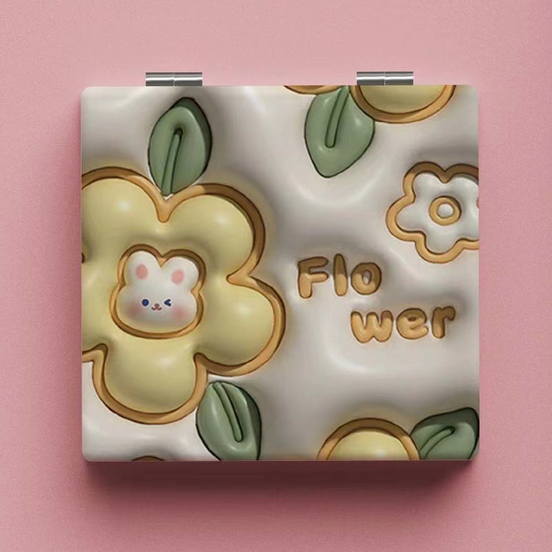 Lindo espejo pequeño Sanrio Kulomi espejo de maquillaje portátil de alto valor espejo de maquillaje portátil dormitorio de estudiantes espejo de maquillaje plegable