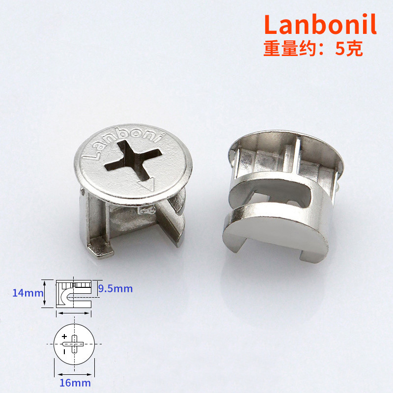 Jinrongda muebles 2 en 1 accesorios de gabinete sujetadores excéntricos sólidos conectores 3 en 1 accesorios de hardware