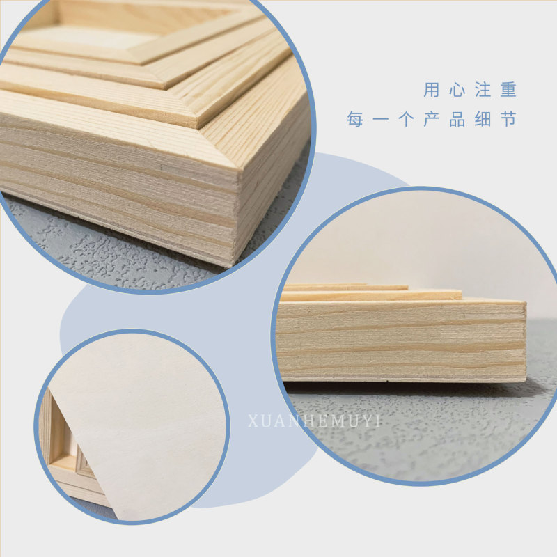 粘土額縁松材超軽量粘土無垢材子供 DIY 手作りクリエイティブカラー泥フォトフレームディスプレイフレーム|undefined