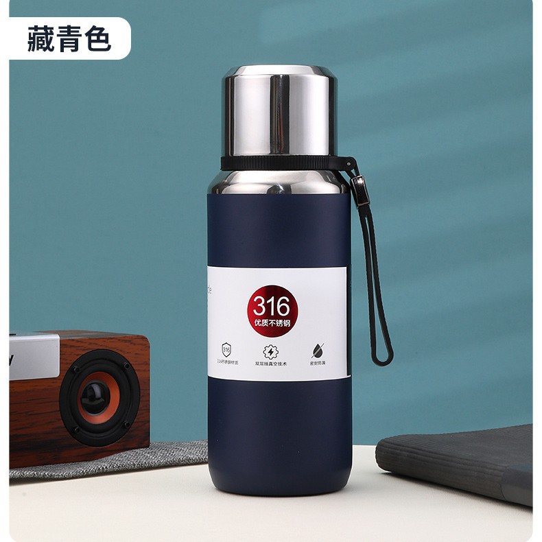 316l taza de acero inoxidable de alta capacidad todo acero hervidor de aislamiento portátil al aire libre de alta calidad soporte de regalo de grabación láser