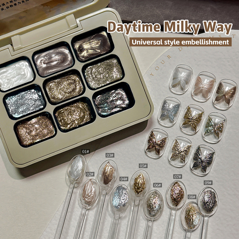 Special Fairy Powder Paste Opal Mud Stereo Mechanism Texture Modeling Glue Polarized Fine Glitter Nail Polish Glue for Nail Salons