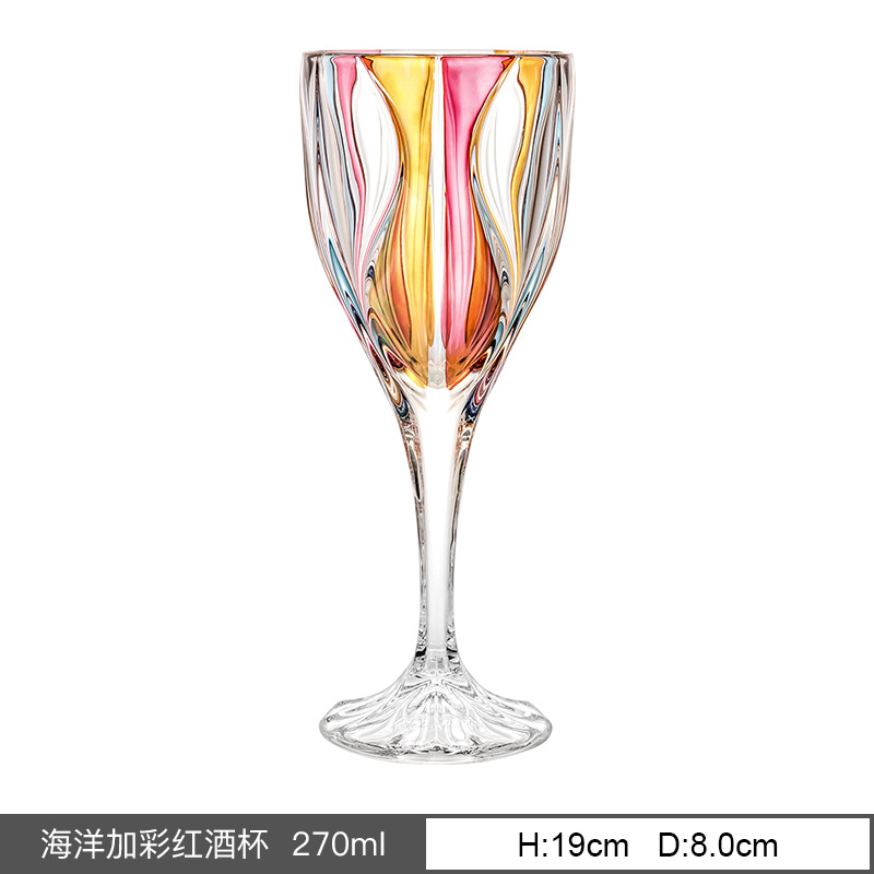 Bohemia BOHEMIA fantasía taza de vino de cristal checo para el hogar regalos se pueden imprimir LOGO