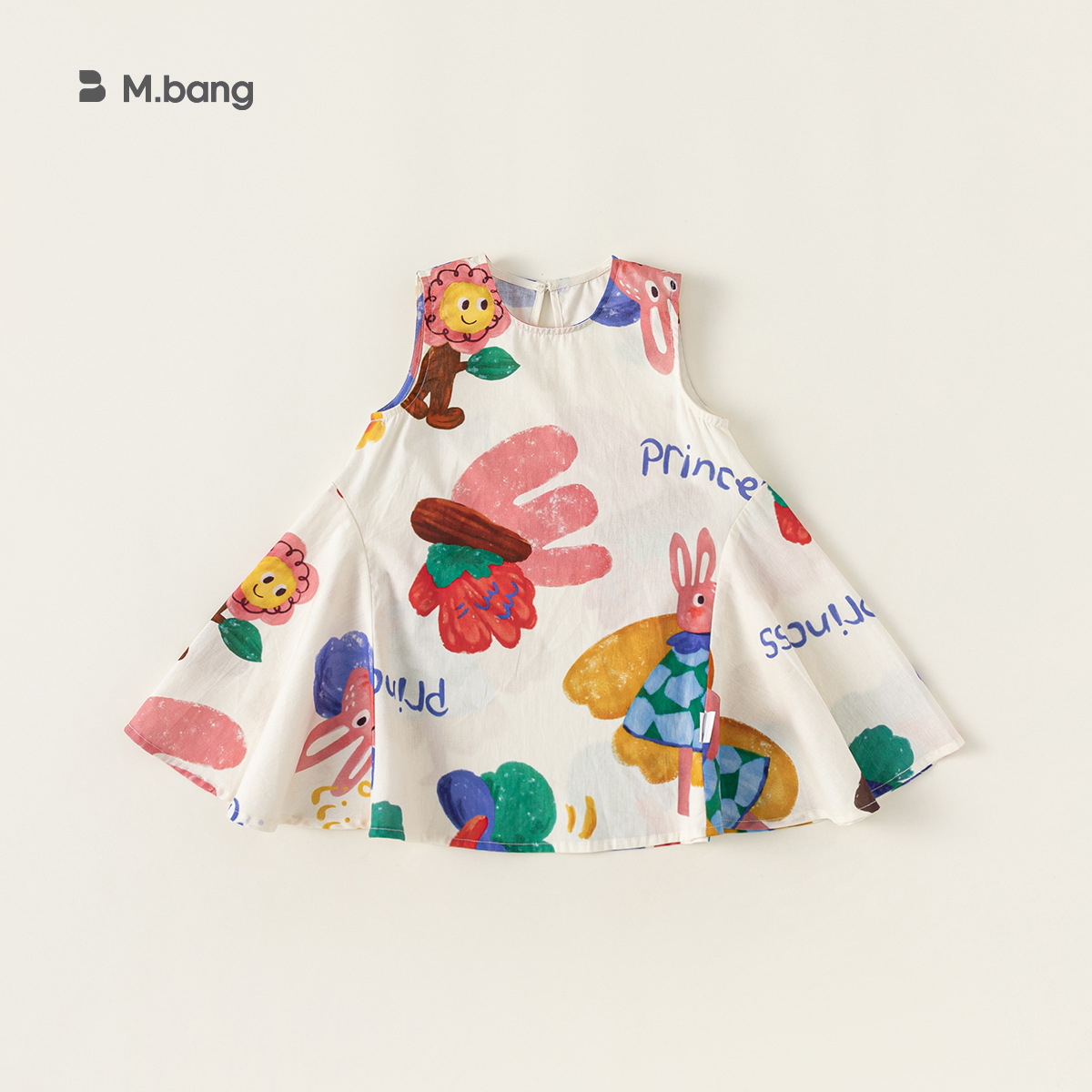 Youbao Kidsren's Clothing Kidsren's Dress Summer Thin Girls Cartoon Graffiti Skirt Baby Vest Dress Sleeveless Skirt