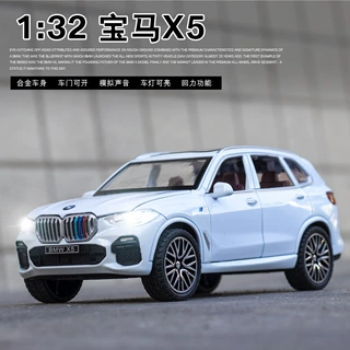 新奥1：32宝马X5仿真合金越野汽车模型摆件儿童玩具带声光收藏