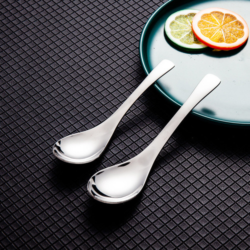 304 Stainless Steel Earl Spoon Household Children's Spoon Dessert Spoon Hotel Thickened Chinese Palace Spoon Wholesale