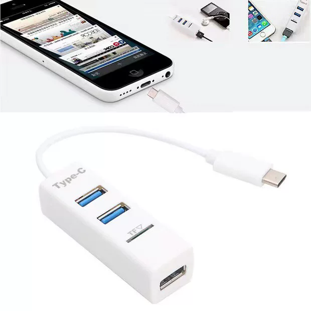Многофункциональный считыватель карт+3 порта USB концентратор USB combo сTF слотом быстродействующая передача Type-C хаб