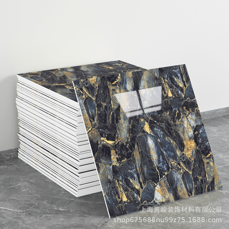 跨境出口批发30*30cm 仿瓷砖大理石纹自粘墙壁纸护墙板铝塑板贴纸|undefined