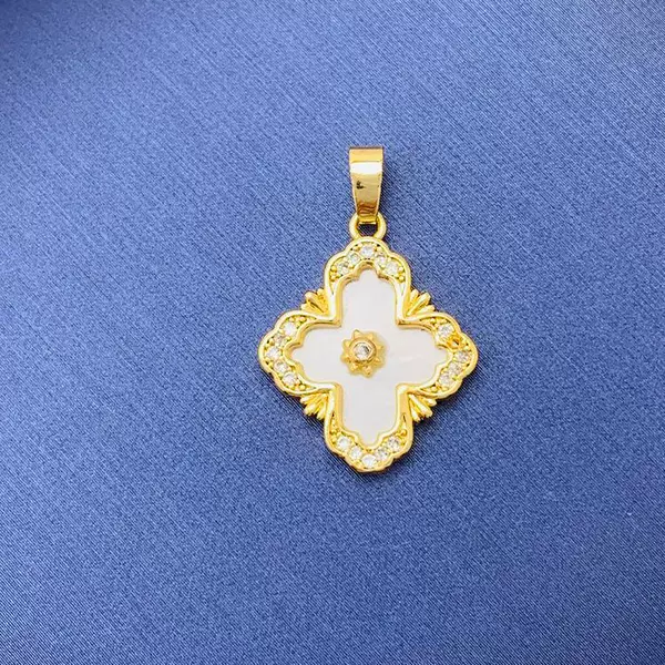 【041】 Bai Bei relief four -leaf 符 【*golden color