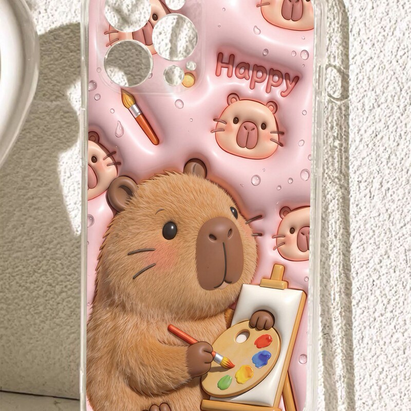 Groundhog painting anti-drop transparent case suitable for iPhone 15/16/17 series promax/14 phone case Groundhog painting anti-drop transparent case suitable for iPhone 15/16/17 series promax/14 phone case