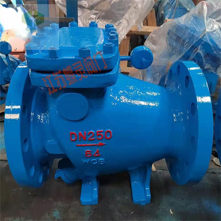 DN700水泵消除水锤止回阀 HH44X-16C微阻缓闭式法兰止回阀 防倒流