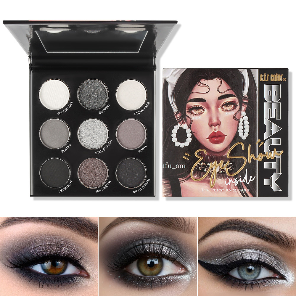s.f.r nine-color paper eyeshadow with matte and pearlescent texture, long-lasting, waterproof, sweat-proof, non-smudging, exclusively for European and American cross-border sales