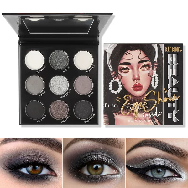 s.f.r nine-color paper eyeshadow with matte and pearlescent texture, long-lasting, waterproof, sweat-proof, non-smudging, exclusively for European and American cross-border sales