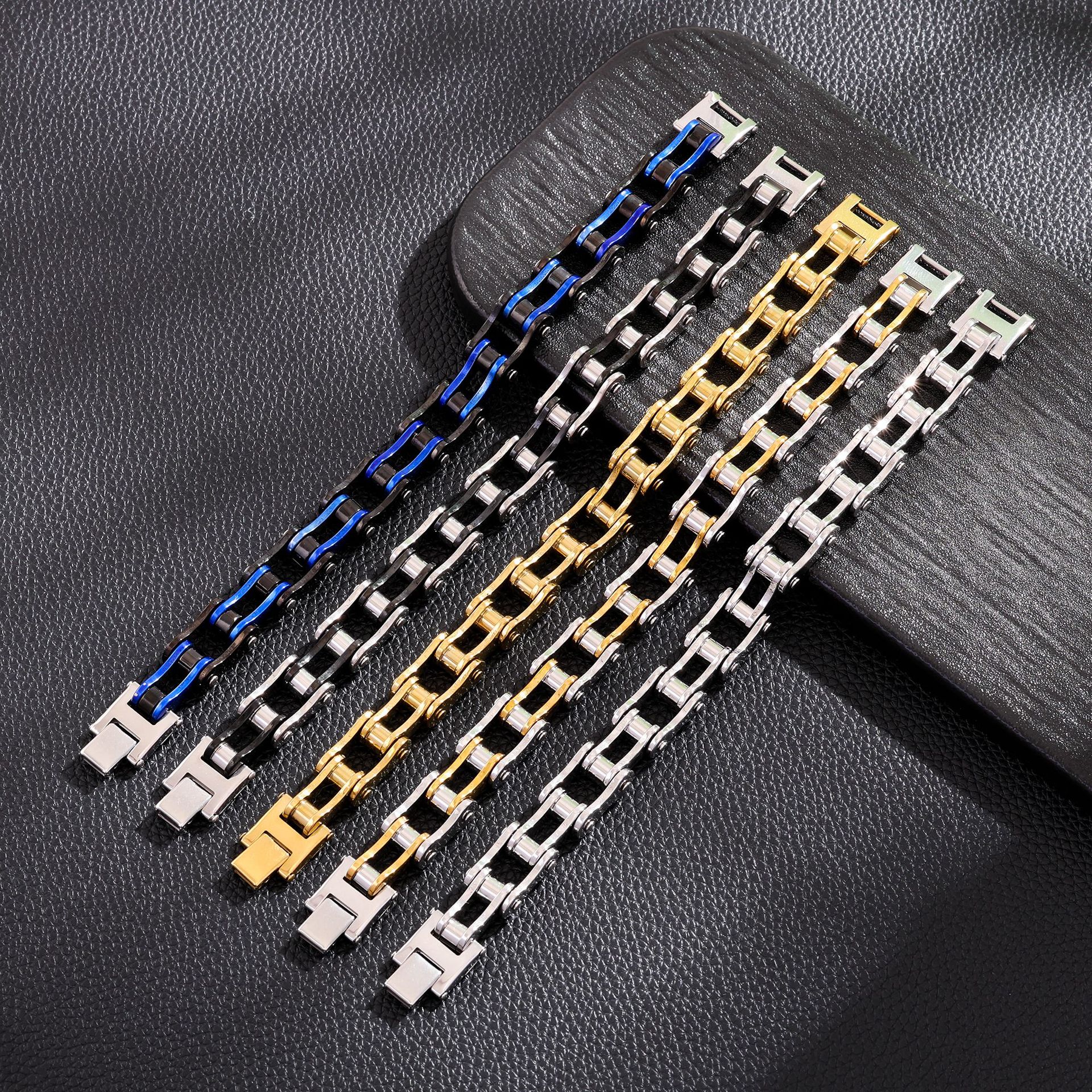 Bracciale uomo a catena in acciaio inossidabile stile punk_voghion.com