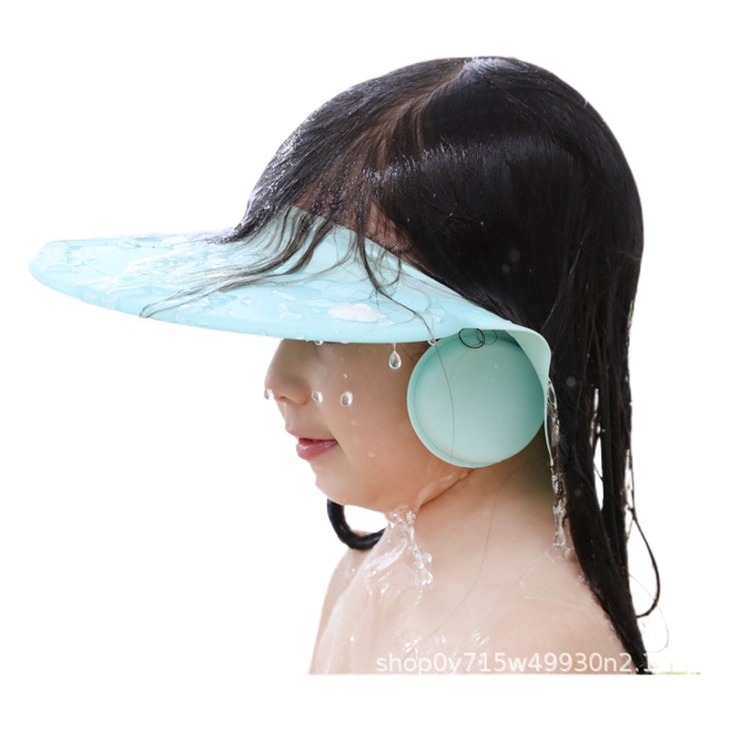 Zhiyan Mommy Frog Children's Silicone Shower Cap Ear Protecting and Care Baby Shampoo Children Shampoo Cap