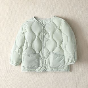 Pinghu 90 Velvet Children's Down Jacket Thin Inner Liner for Boys and Girls Short Small and Medium-sized Children's Baby Down Jacket New Style