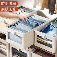 可窓綿麻収納箱布芸は大容量の服を厚くして整理します。