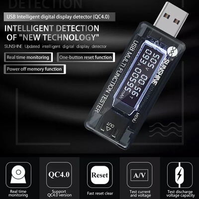 [新讯 SS-302A USB数显电压电流检测仪 支持QC4.0快充]