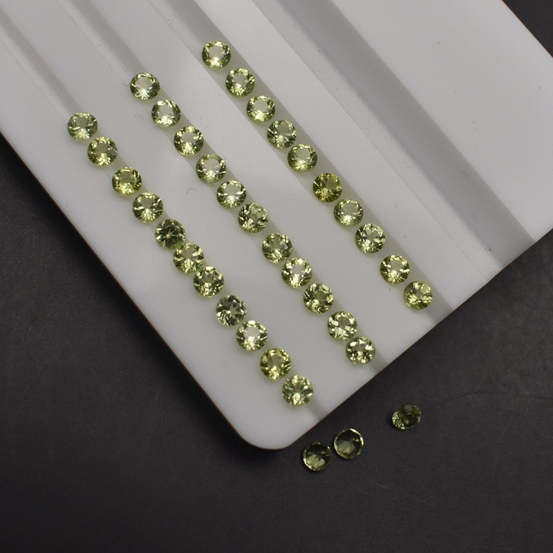 天然橄榄石圆形裸石