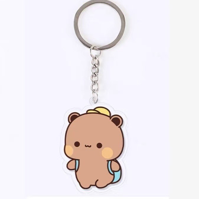 Cute pequeño dos tecidos de tela un dos colgantes acrílicos estudiantes caricaturas personales mochila colgar decoración personalizada image 33