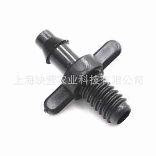 4/7mm螺纹倒刺双沟毛管接头ABS全新料可直接PE管灌溉毛管配件-阿里巴巴