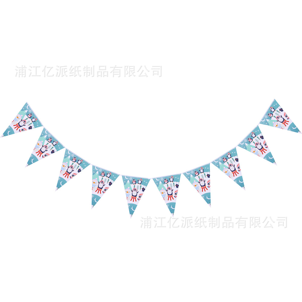 Tema de Navidad Muñeco de nieve azul pingüino juego de vajilla desechable bandeja de papel vaso de papel toalla de papel suministros de decoración de fiesta