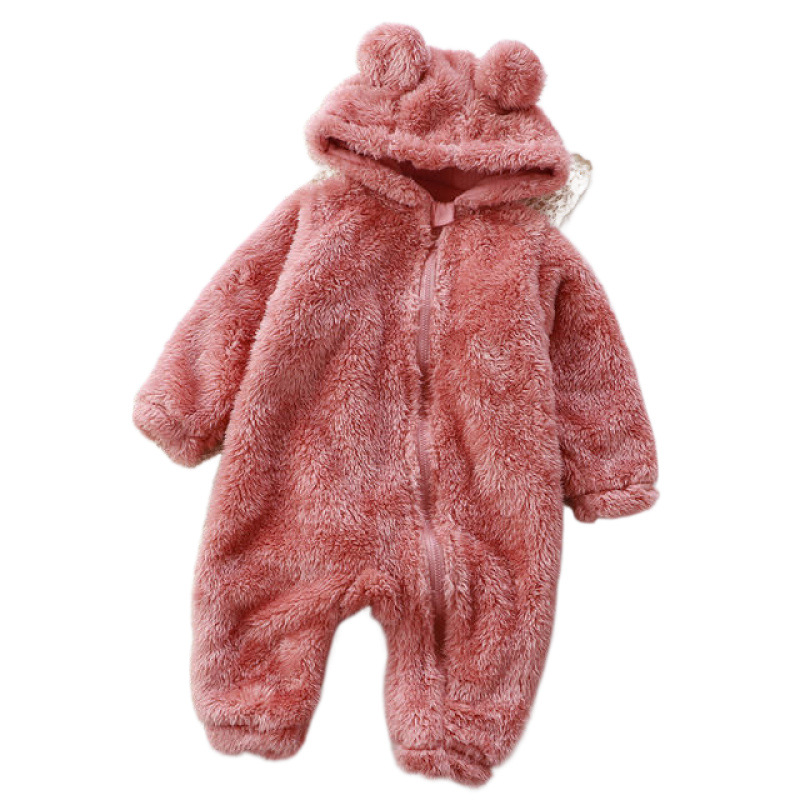 점프 수트 겨울  따뜻한 등반 세트  봉제 바지 어린이 잠옷 곰 하 옷