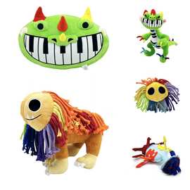 新款 Poppy Playtime Yarnaby波比游戏彩色狮子毛绒玩具公仔 玩偶