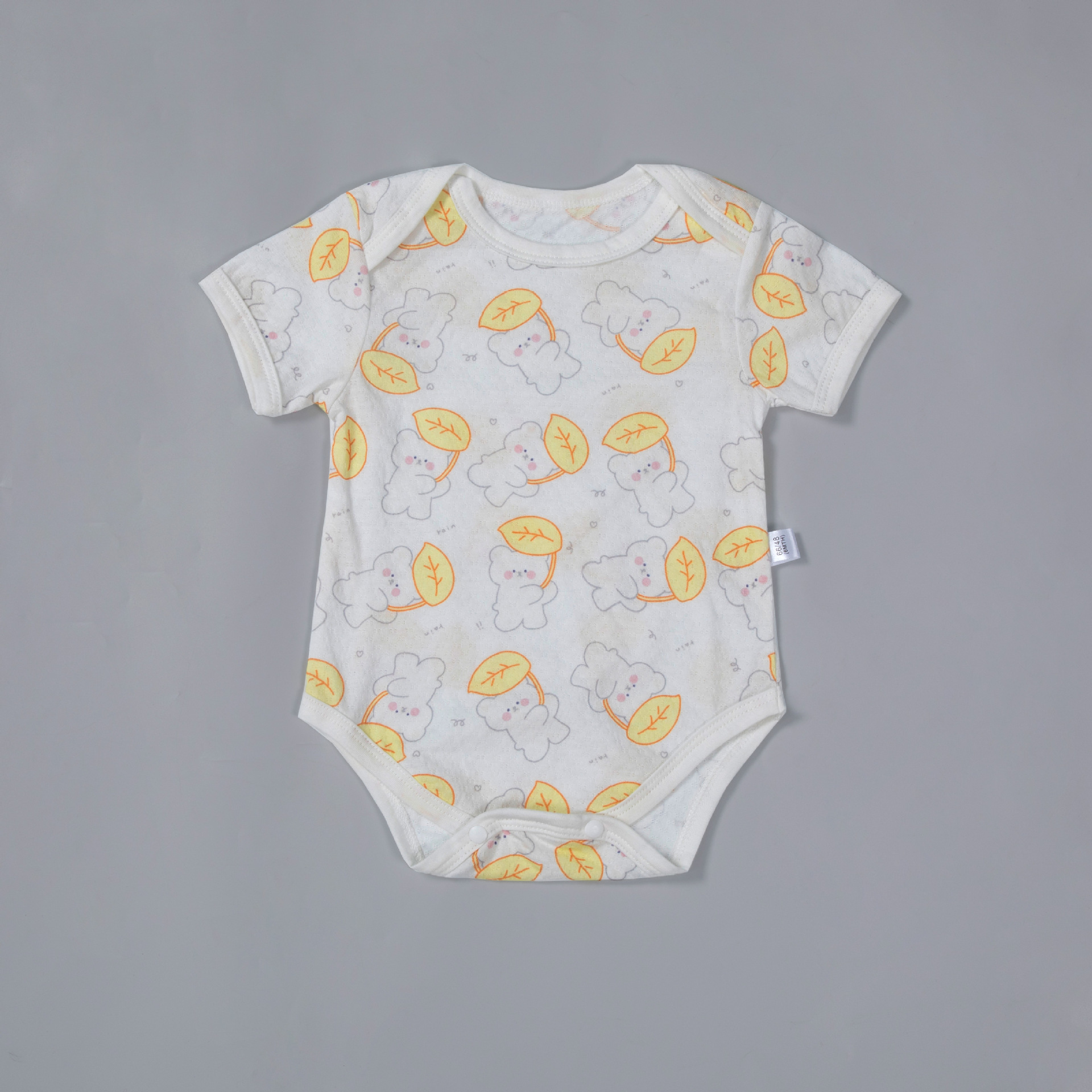 Malla de algodón puro - oso de hoja