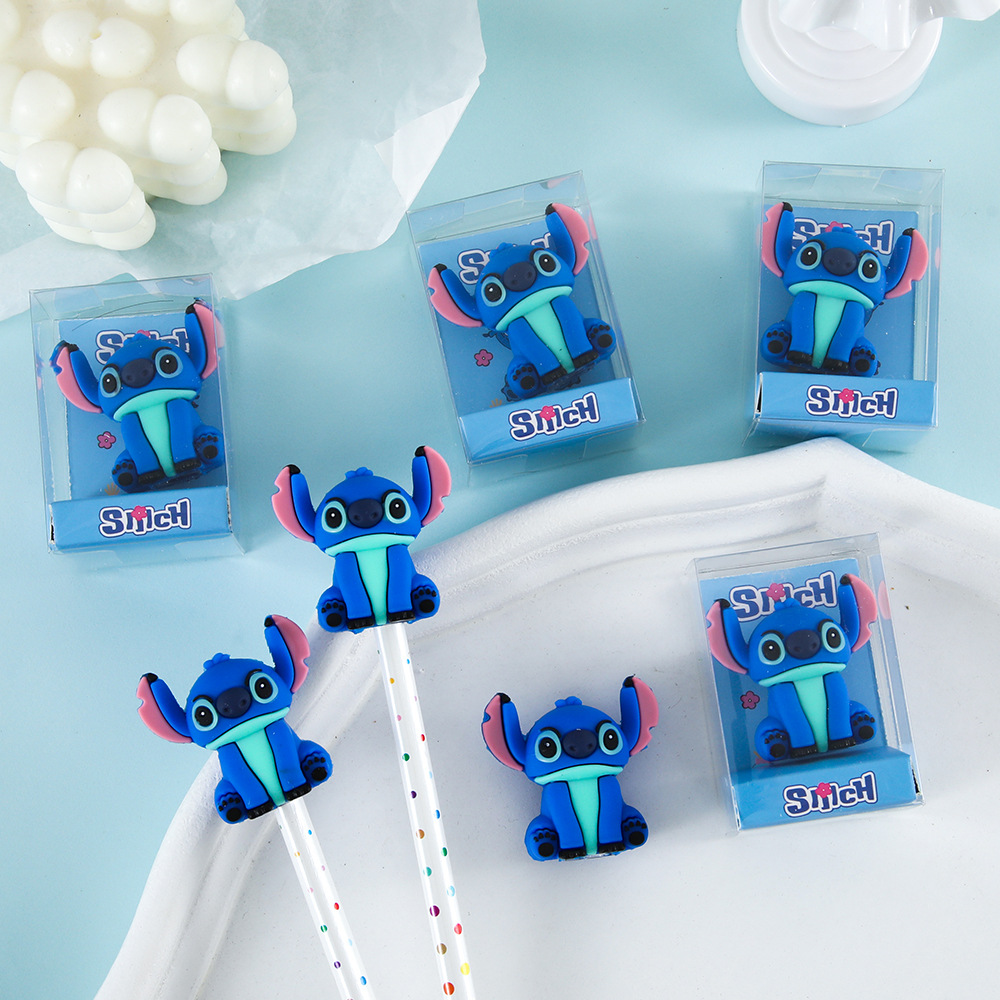 Cuchillo de lápiz de dibujos animados Stevie, explosión de comercio exterior, cuchillo de lápiz de agujero único de pegamento blando estereoscópico, artículos de papelería para estudiantes