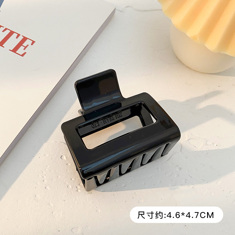 Tocado con clip cuadrado de Maillard, elegante coreano francés, retro, clip de tiburón, red, temperamento rojo, pinza para el cabello, accesorios para el cabello