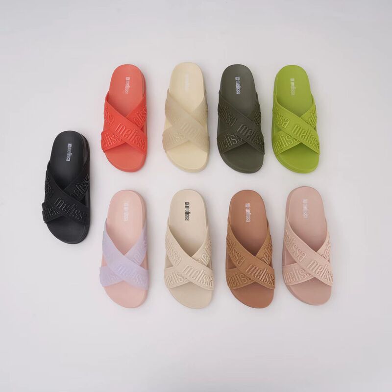 25 Years New Melissa Jelly Women's Shoes Cross Bandwidth Flags Platform Sandals melissa Fragrant