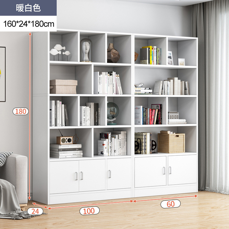 Estantería simple de piso a techo contra la pared Estante de sala de estar Estante de almacenamiento en capas Gabinete de almacenamiento integrado Estante simple para libros domésticos