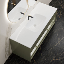 衛生間陶瓷盆洗手盆大尺寸嵌入式雙盆洗面盆長方形一體中邊盆台盆