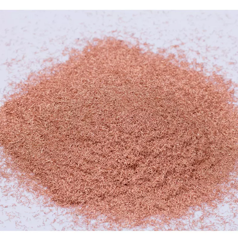 定制高纯紫铜纤维 摩擦材料 刹车片铜纤维粉 纯紫铜肖纤维 紫铜粉