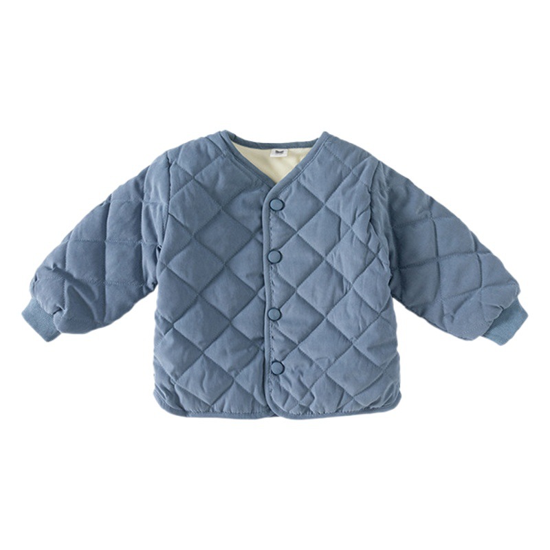 Ropa infantil Youbao, chaqueta de algodón para niñas de invierno, abrigo para niños pequeños, abrigo de algodón con frente abierto, ropa infantil de Huzhou, ropa interior cálida para bebés
