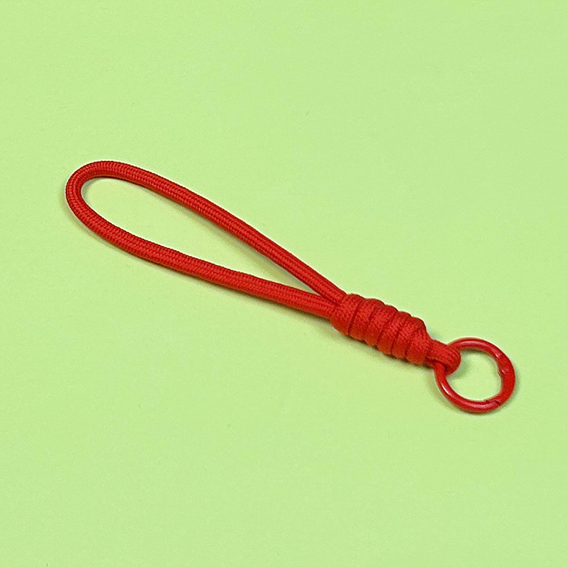 クリエイティブ携帯電話ストラップ diy キーホルダーアクセサリーカラフルなショートロープ人形携帯電話チェーンロープ紛失防止編組ロープ|undefined