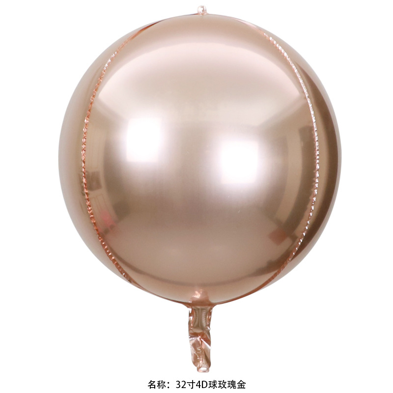 18 pulgadas 22 pulgadas 32 pulgadas 50 pulgadas 4D esfera redonda gran tamaño normal globo de película de aluminio decoración de fiesta de cumpleaños