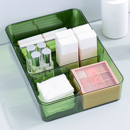 Cosmetics storage box wholesale transparent PET acrylic lipstick skin care products facial mask compartment DIY desktop storage box