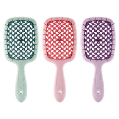 Delicate and charming, this biodegradable hollow scalp massage comb with cushion is designed specifically for women with long curly hair, helping to prevent hair loss for home use.