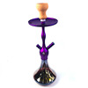 Cross -border foreign trade water -tobacco accessories factory aluminum alloy medium single -tube glass pot Shisha factory water cigarette pot