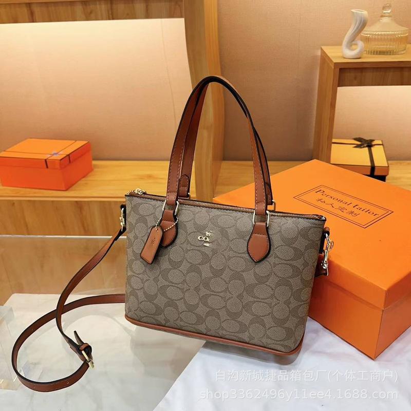 Cの新しい女性用ハンドバッグ、クラシックな老眼ジッパートートバッグ、大容量ショッピングバッグ、ショルダークロスボディバッグ|undefined