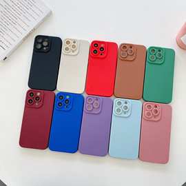 适用苹果13手机壳iphone15瞳眼精孔全包手机套纯色天使眼TPU素材