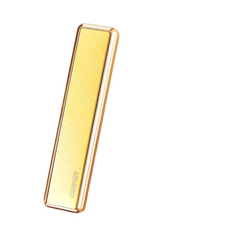 Metal USB Charger Lighter Ultra-thin Long Strip Windproof Cigarette Lighter Silent Noiseless Lighter Wholesale