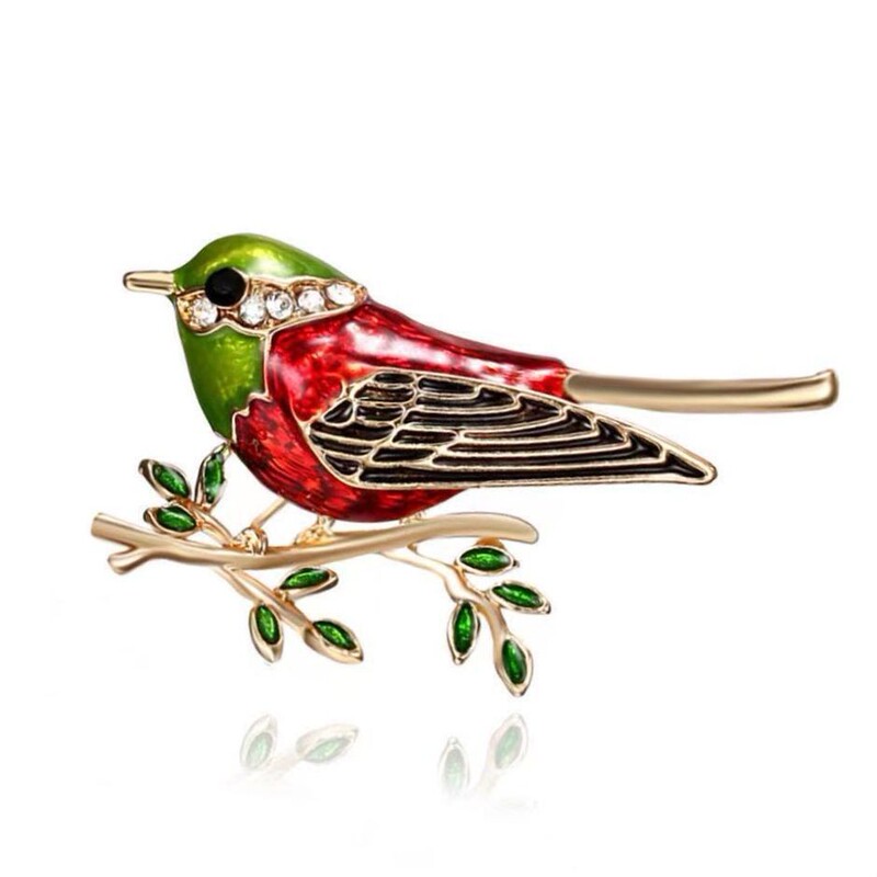 High-End Enamel Simple Elegant Feiyan Magpie European and American Brooch Diamond Outwear Jacket Women's Sweater Pin Hat Accessories