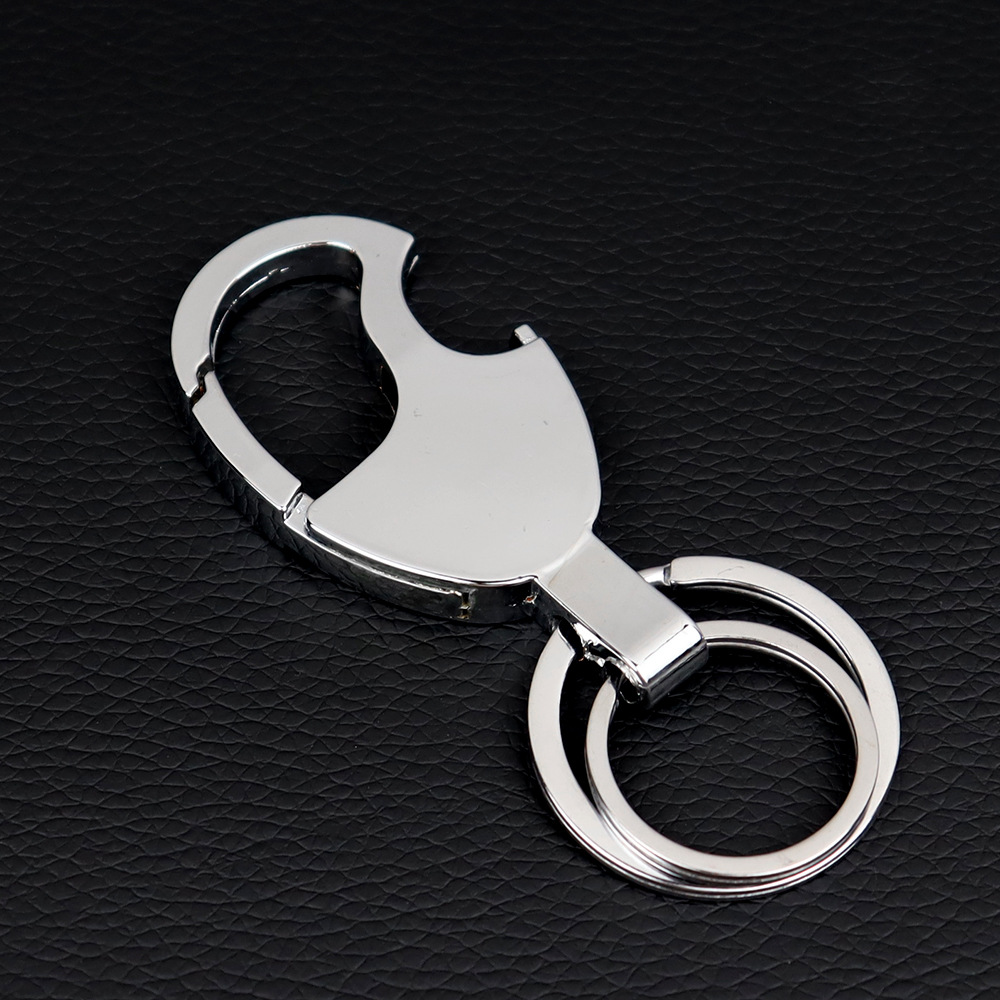 automobile Key buckle Metal Key buckle customized laser logo Lettering Bottle opener Key buckle advertisement Small gifts